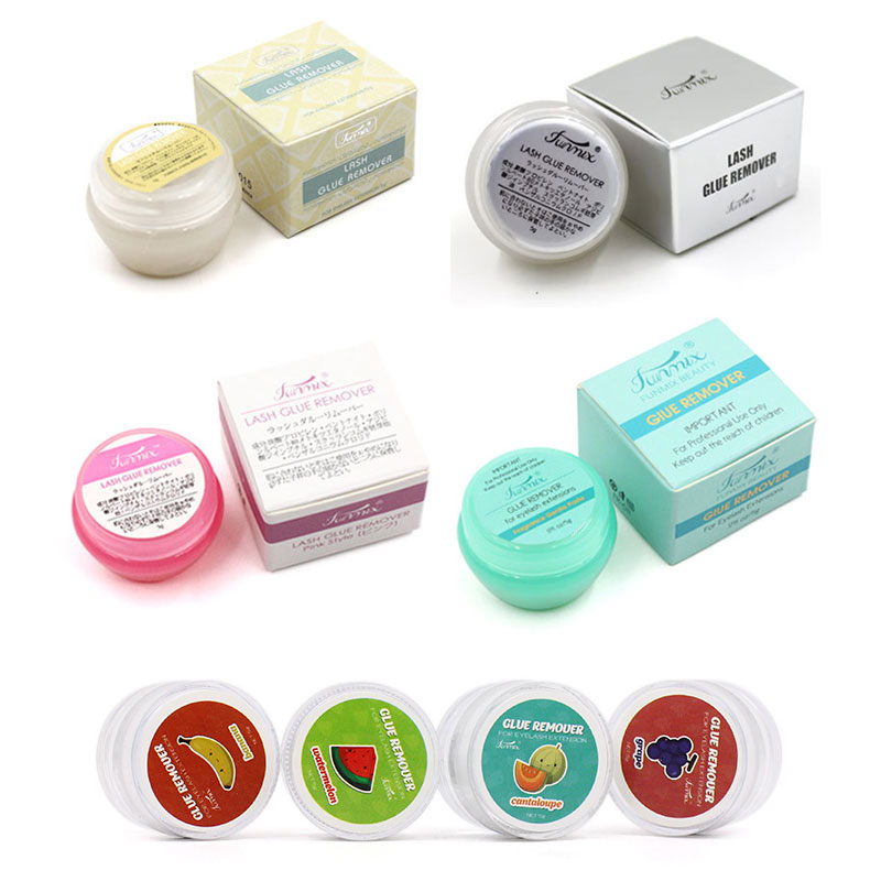 Lash Removal Cream - 10pcs Fruitsmaak Wimper Lijm Remover 5g