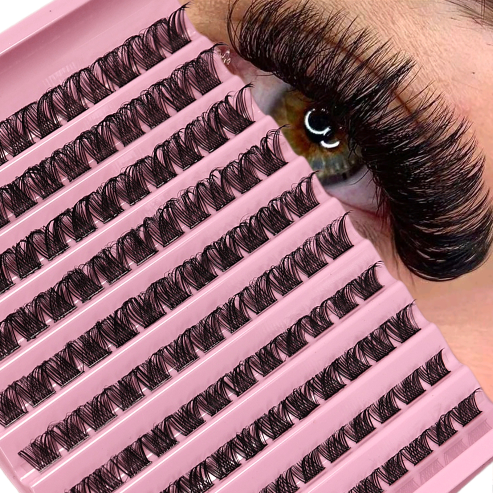 Eyelash Extension Home Service - 120 stuks wimperclusters, pluizige individuele wimperclusters,