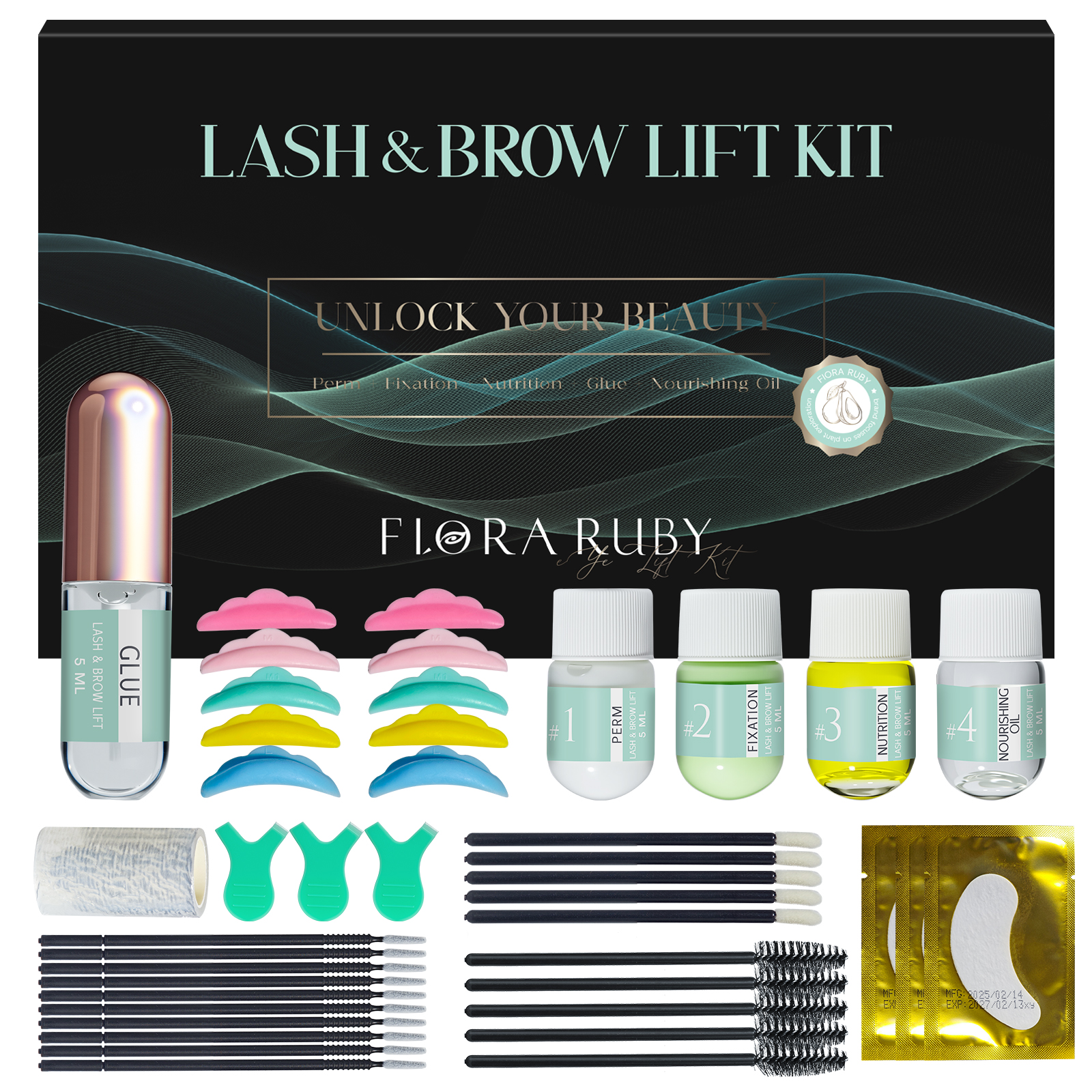 Eyelash Extension Permanent - Lash Lift Kit, Wimper Perm Kit,