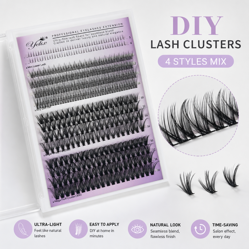Lash Fan Volume - Yelix DIY Clusters Wimperextensions Grote Bak