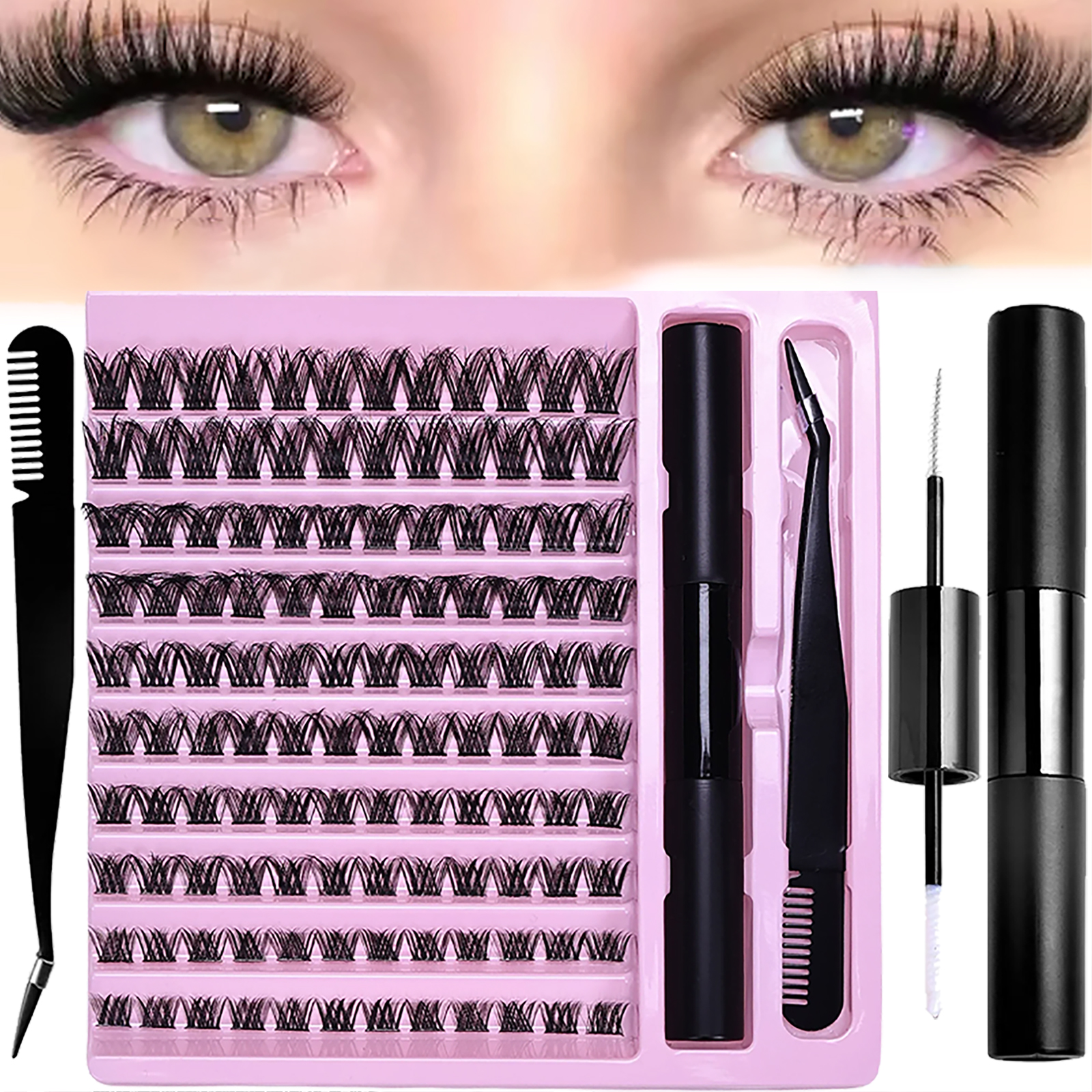 Eyelash Extension Home Service - DIY Wimperverlengingsset Wimperclusters met Bond en