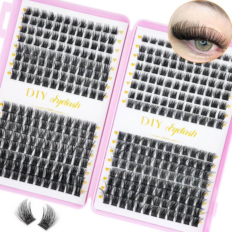 Eyelash Extension Home Service - 384PCS wimperverlengingsboek (met D-Curl-technologie) – ultradik,