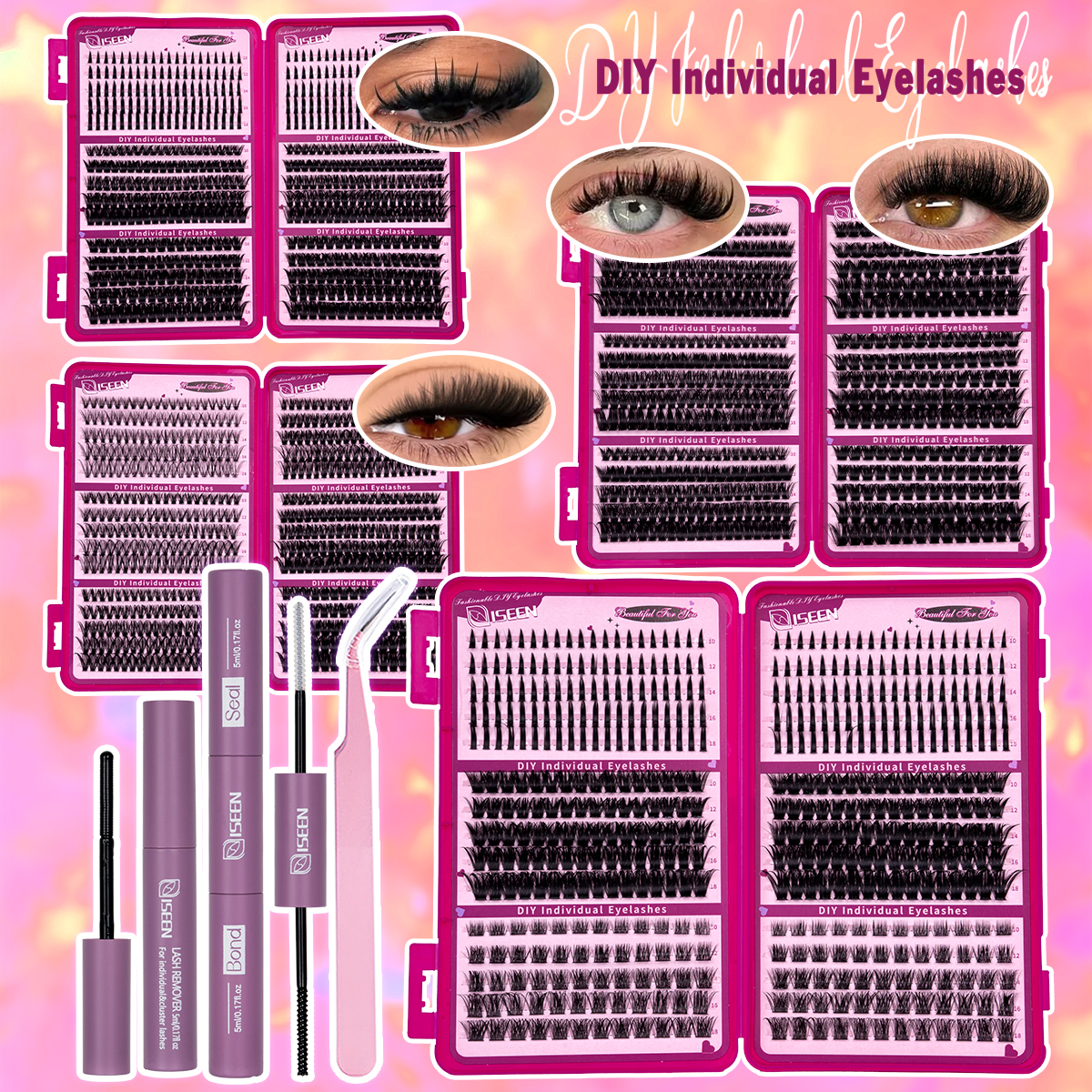 Eyelash Extension Home Service - DIY Wimpercluster Kit Grote Capaciteit Zachte