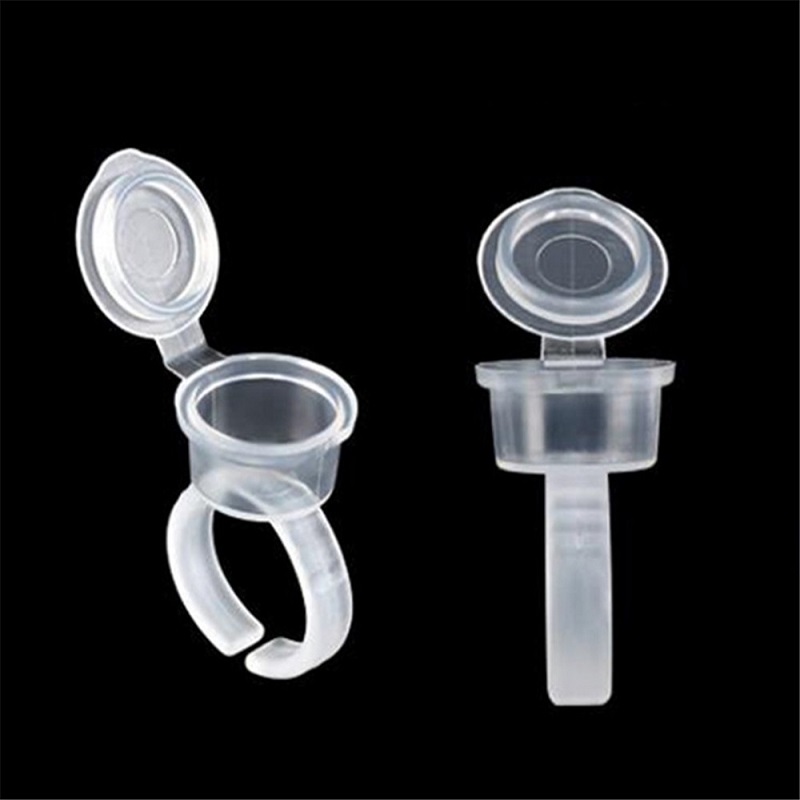 Eyelash Extension Permanent - Transparante Tattoo Inkt Ringen Cups Permanente