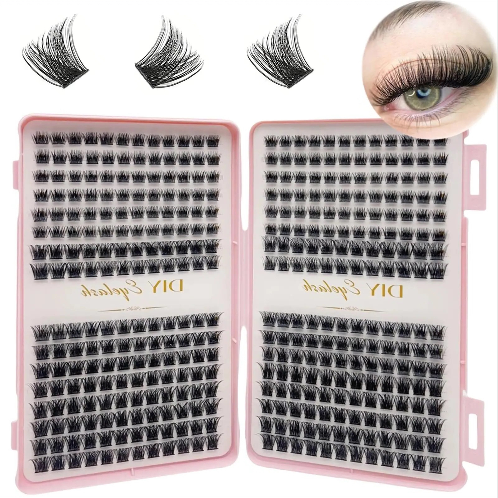 Eyelash Extension Home Service - 384 stuks individuele wimpers wimperboekjes clusters