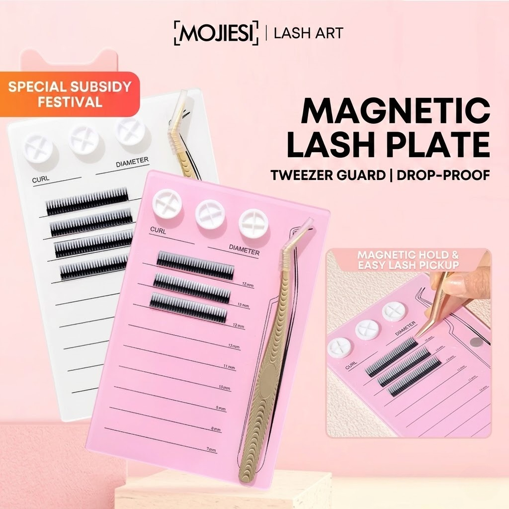 Lash Fan Volume - Magnetische wimperverlenging palette & lijmhouder, acryl