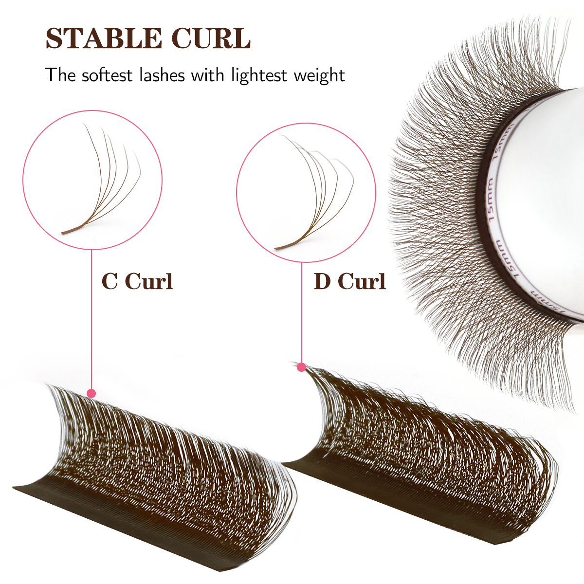 Lash Fan Volume - Lashonly Brown W Wimperverlenging Beam Automatische