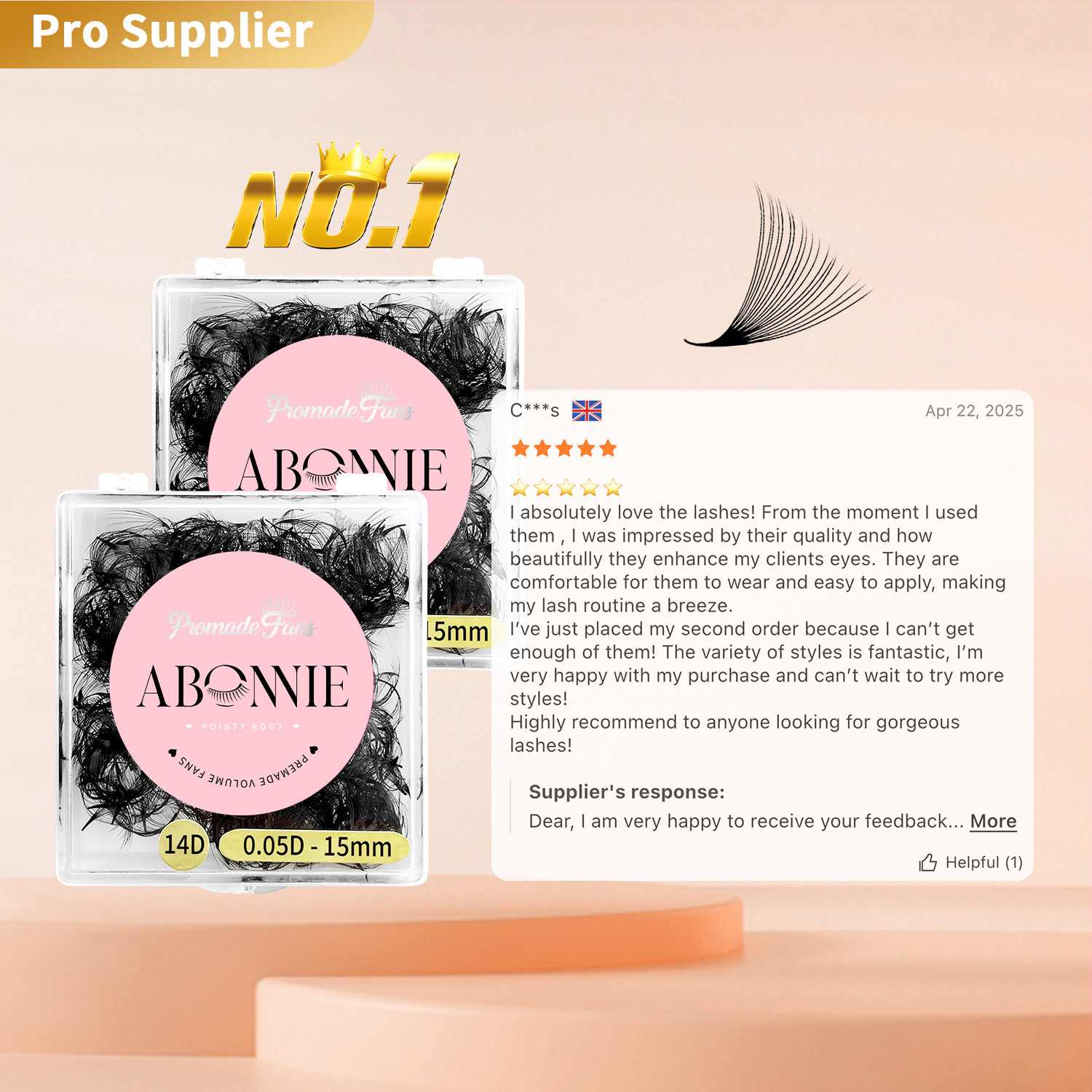 ABONNIE 500-ventilatoren Dunne - Lash Fan Volume recensie en prijs