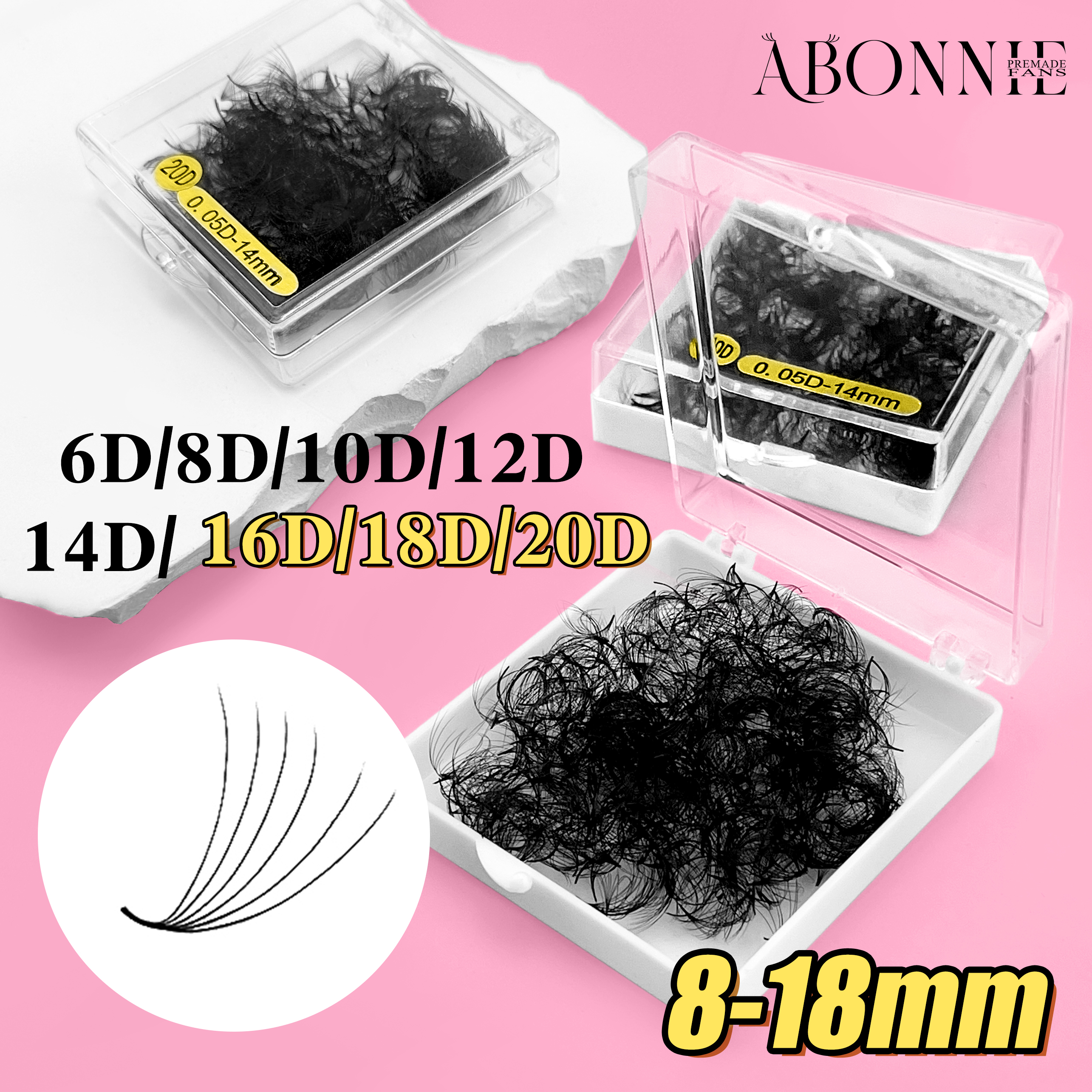 ABONNIE 500-ventilatoren Dunne - Lash Fan Volume recensie en prijs
