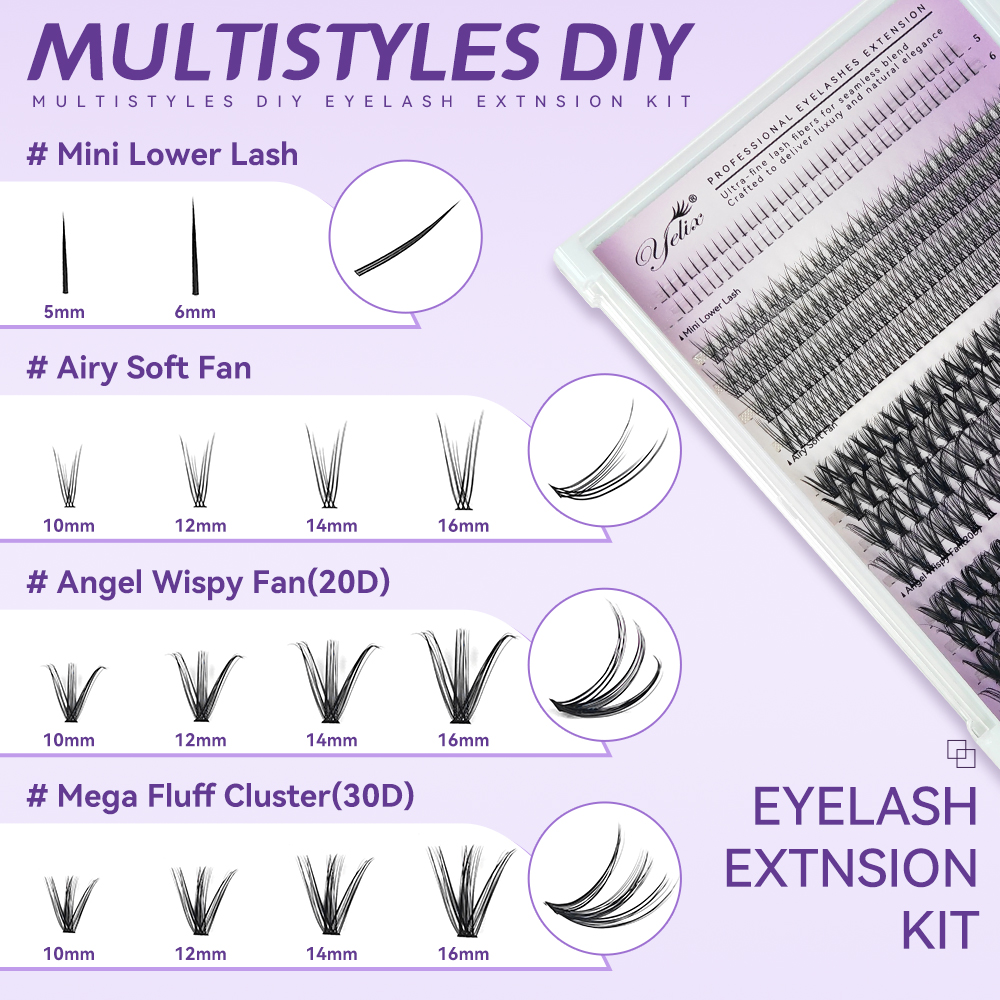 Yelix DIY Clusters Wimperexten - Lash Fan Volume recensie en prijs