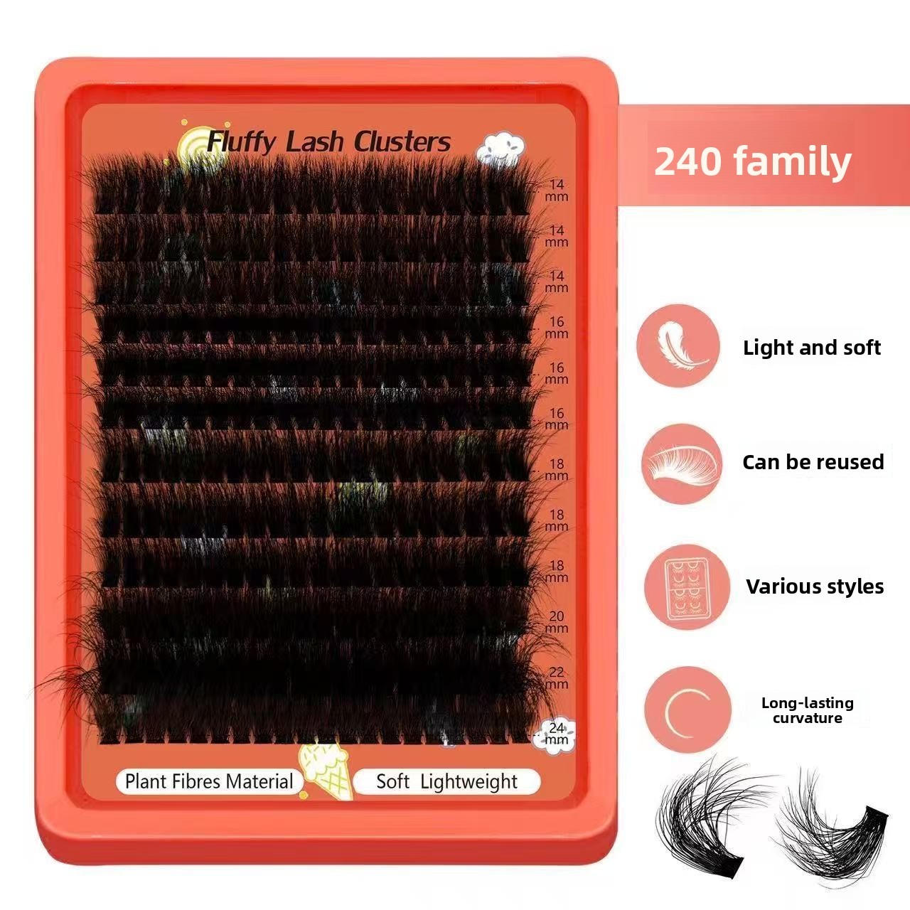 80D-100D Pluizige Cluster Wimp - Eyelash Extension Home Service recensie en prijs