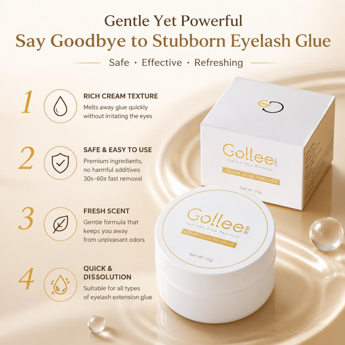 Gollee Peach Smell 15g Wimperl - Lash Removal Cream recensie en prijs